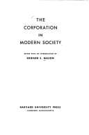 Tapa de The corporation in modern society