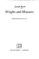 Tapa de Weights and measures