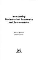 Tapa de Interpreting Maths Economics