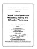 Tapa de Current developments in optical engineering and diffraction phenomena