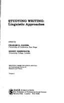 Tapa de Studying writing
