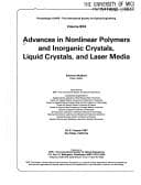 Tapa de Advances in Nonlinear Polymers and Inorganic Crystals, Liquid Crystals and Laser Media