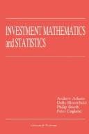 Tapa de Investment mathematics and statistics