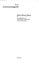 Tapa de Hans Henny Jahnn