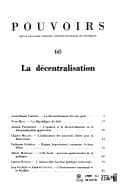 Tapa de La décentralisation