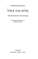 Tapa de Über das Böse
