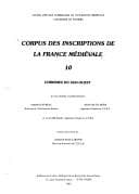 Tapa de Corpus des inscriptions de la France médiévale