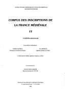 Tapa de Corpus des inscriptions de la France médiévale