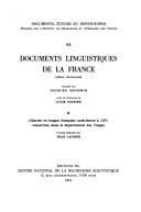 Tapa de Documents linguistiques de la France