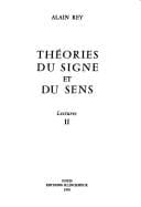 Tapa de Théories du signe et du sens