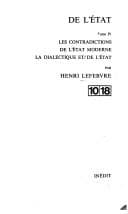 Tapa de De l'Etat