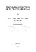 Tapa de Corpus des inscriptions de la France médiévale