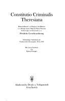 Tapa de Constitutio criminalis Theresiana