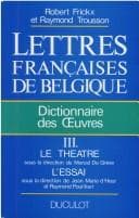 Tapa de Lettres françaises de Belgique