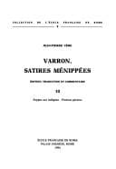 Tapa de Varron, Satires Ménippées