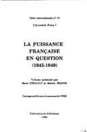 Tapa de La puissance française en question (1945-1949)