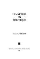 Tapa de Lamartine en politique