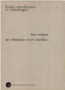 Tapa de Aux origines de "Pandora" et d'" Aurélia"