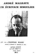 Tapa de Andre ́Malraux un ećrivain singulier