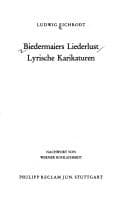 Tapa de Biedermaiers Liederlust ; Lyrische Karikaturen