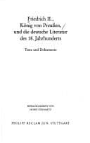 Tapa de Friedrich II, König von Preussen, und die deutsche Literatur des 18. Jahrhunderts