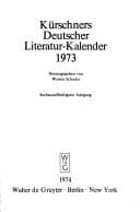 Tapa de Kürschners Deutscher Literatur-Kalender