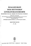 Tapa de Reallexikon der deutschen Literaturgeschichte
