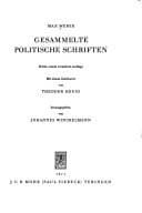 Tapa de Gesammelte politische Schriften