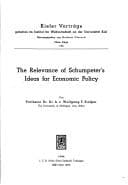 Tapa de The relevance of Schumpeter's ideas for economic policy