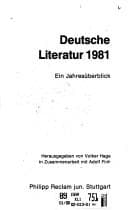 Tapa de Deutsche Literatur 1981