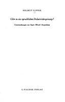 Tapa de Gibt es ein sprachliches Relativitätsprinzip 7