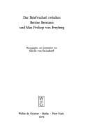 Tapa de Der Briefwechsel zwichen Bettina Brentano und Max Prokop von Freyberg