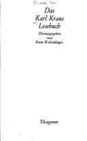 Tapa de Das Karl Kraus Lesebuch