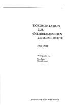 Tapa de Dokumentation zur österreichischen Zeitgeschichte, 1955-1980