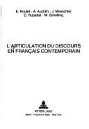 Tapa de L'articulation du discours en français contemporain