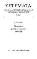 Tapa de Grundzüge griechisch-römischer Brieftopik