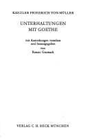 Tapa de Unterhaltungen mit Goethe