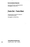 Tapa de Texte Ost-Texte West