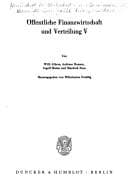 Tapa de Öffentliche Finanzwirtschaft und Verteilung