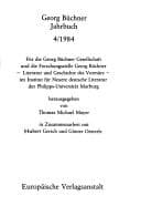Tapa de Georg Büchner Jahrbuch 4/1984