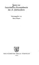 Tapa de Texte zur französischen Romantheorie des 18. Jahrhunderts