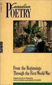 Tapa de Canadian poetry from the beginnings through the First World War