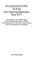 Tapa de Klagenfurter Texte zum Ingeborg-Bachmann-Preis 1978
