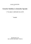 Tapa de Gotische Schriften in deutscher Sprache