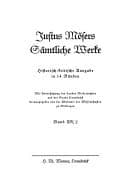 Tapa de Justus Mösers sämtliche Werke
