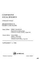 Tapa de Comparative Social Research: Transcendence in Society : Case Studies