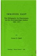 Tapa de Immanuel Kant