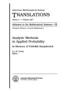 Tapa de Analytic methods in applied probability