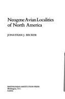 Tapa de NEOGENE AVIAN LOC OF NA