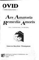 Tapa de Selections from Ars amatoria, Remedia amoris